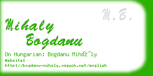 mihaly bogdanu business card